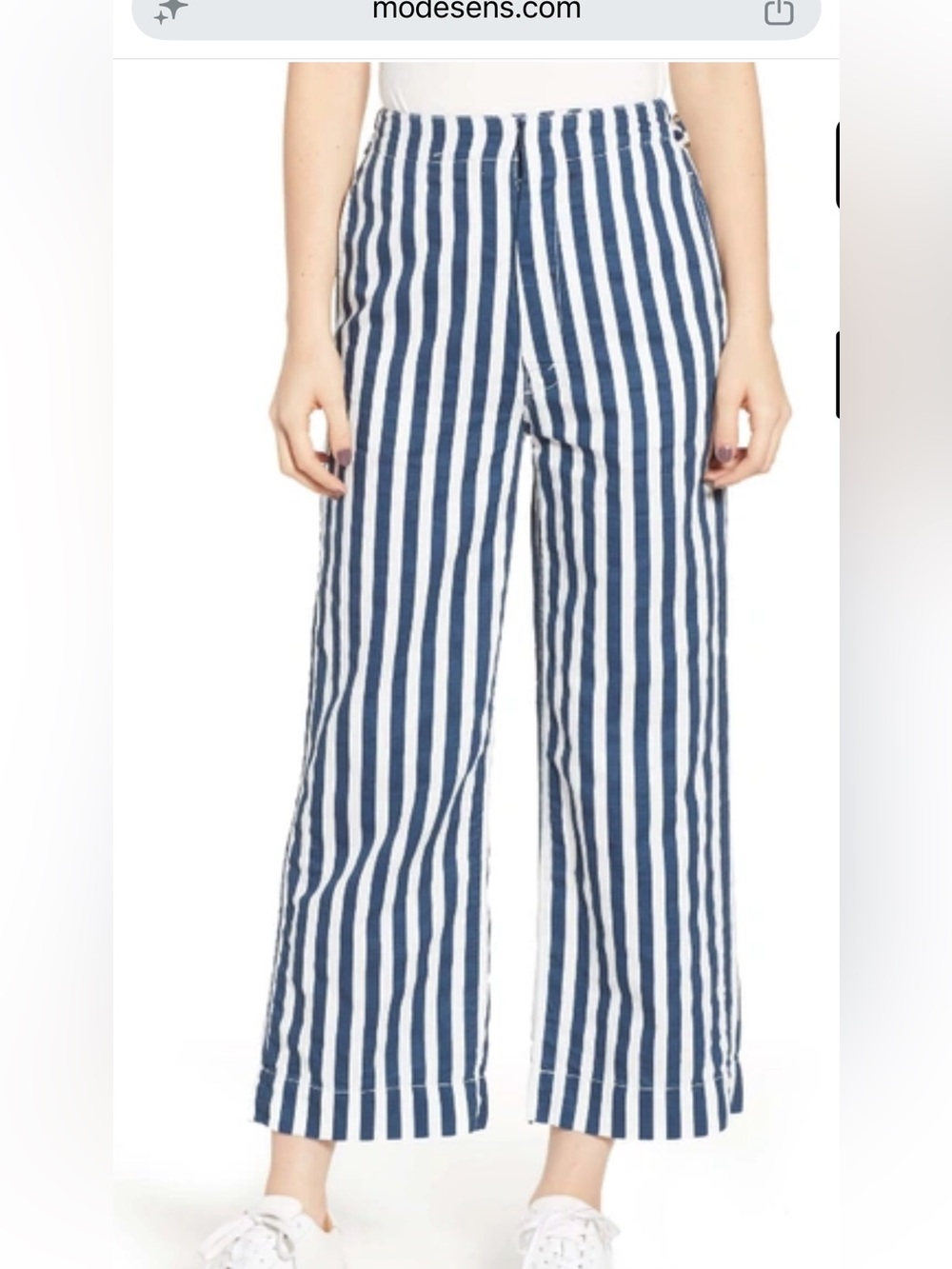 Mother The Cinch Greaser Striped Wide-Leg Pants Seadaze Women’s 28
